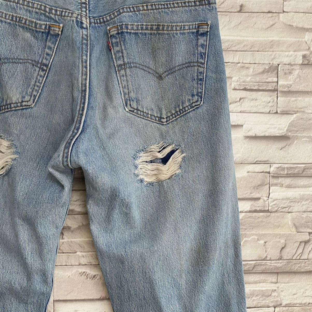 Levi's Vintage Levis 501 Custom Distressed Mickey Painter Jeans Size US 32 / EU 48 - 15 Thumbnail