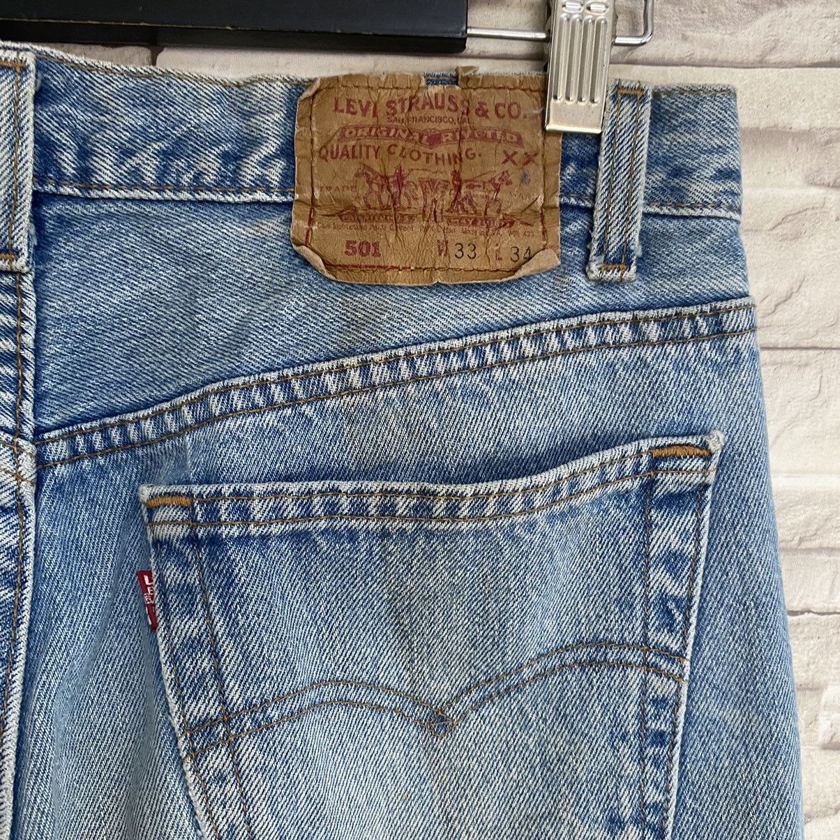 Levi's Vintage Levis 501 Custom Distressed Mickey Painter Jeans Size US 32 / EU 48 - 17 Thumbnail