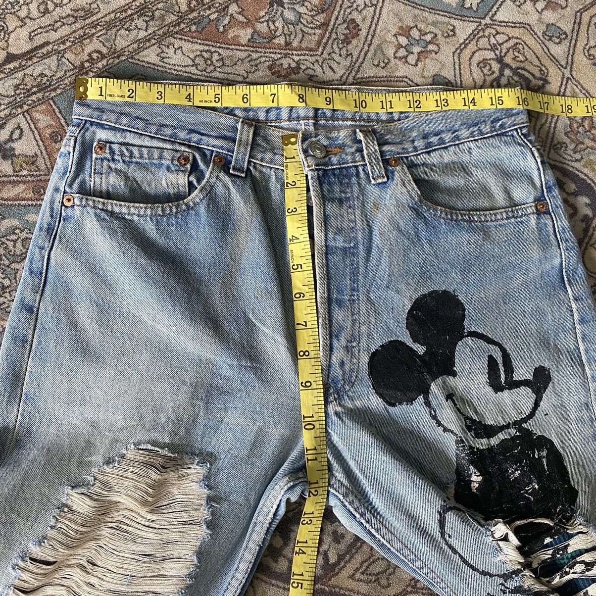 Levi's Vintage Levis 501 Custom Distressed Mickey Painter Jeans Size US 32 / EU 48 - 20 Thumbnail