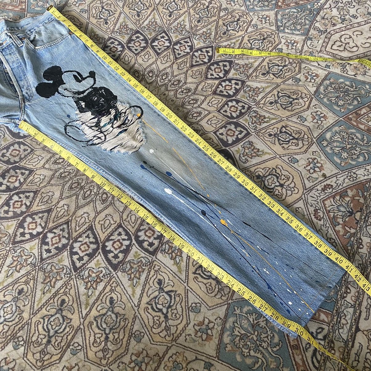 Levi's Vintage Levis 501 Custom Distressed Mickey Painter Jeans Size US 32 / EU 48 - 21 Thumbnail