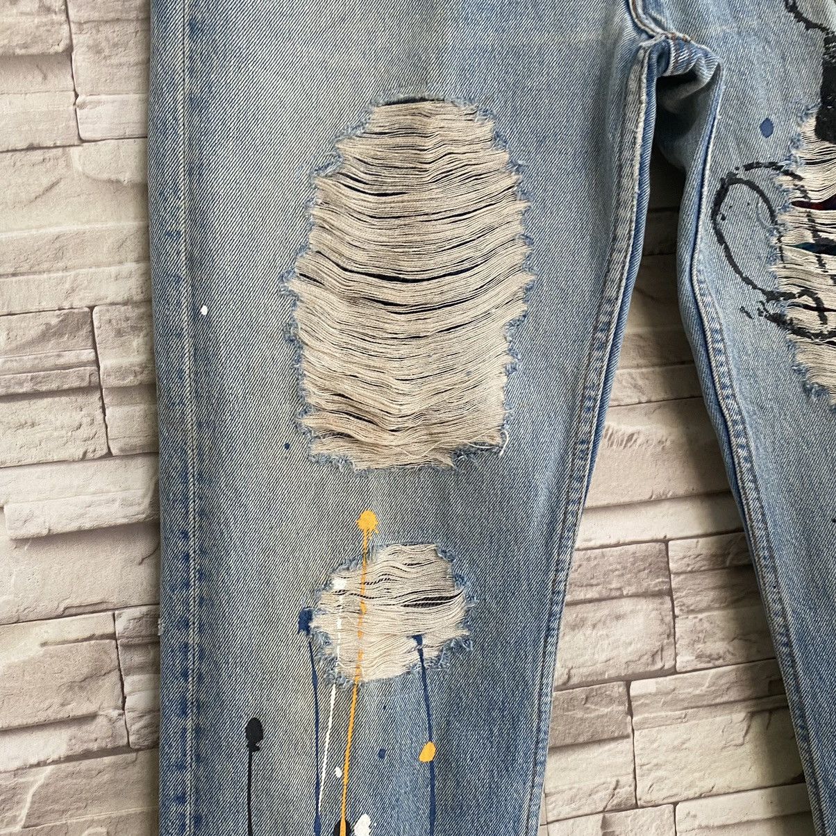 Levi's Vintage Levis 501 Custom Distressed Mickey Painter Jeans Size US 32 / EU 48 - 8 Thumbnail