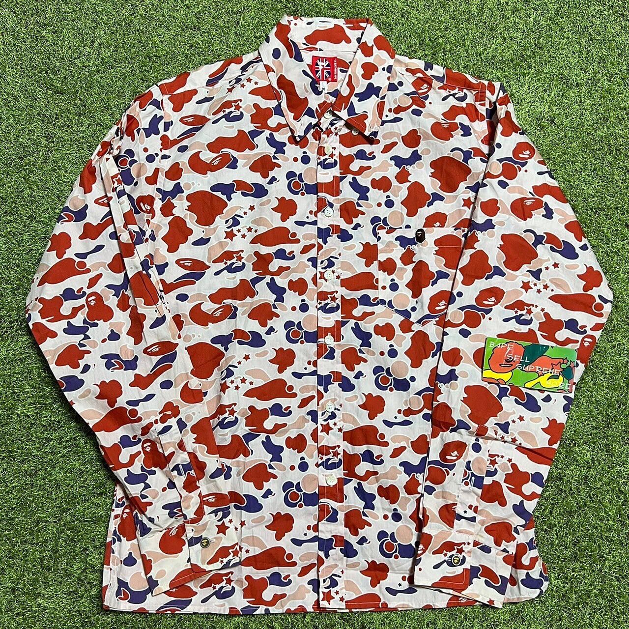 BAPE APE HEAD long sleeve shirts psyche camo