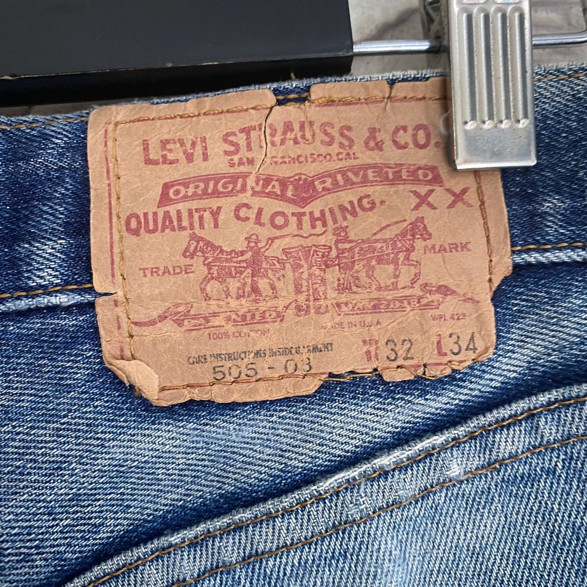 Levi's Vintage Levis 505 Grunge Denim Jeans Size US 32 / EU 48 - 16 Thumbnail