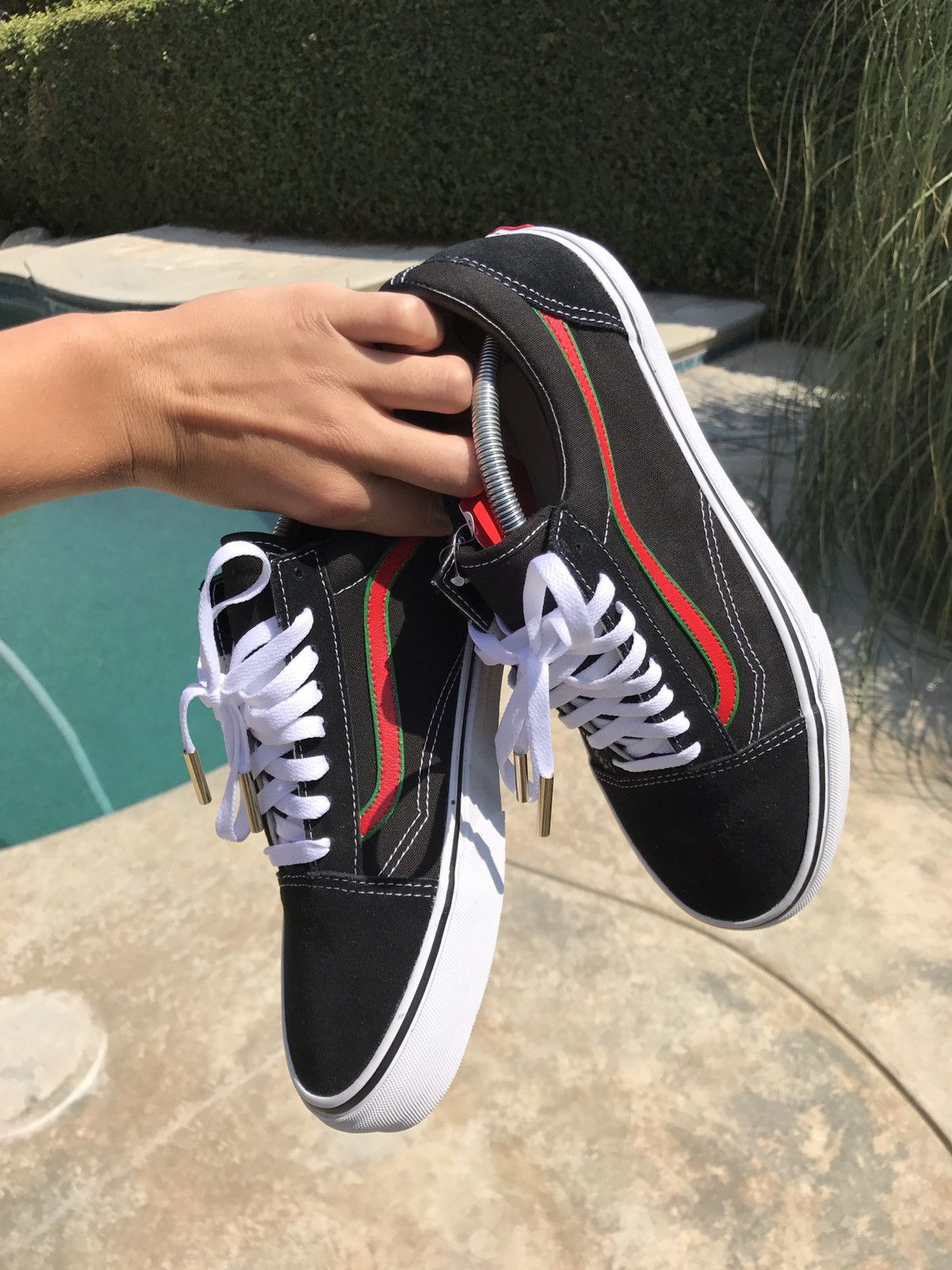 Gucci custom vans hot sale