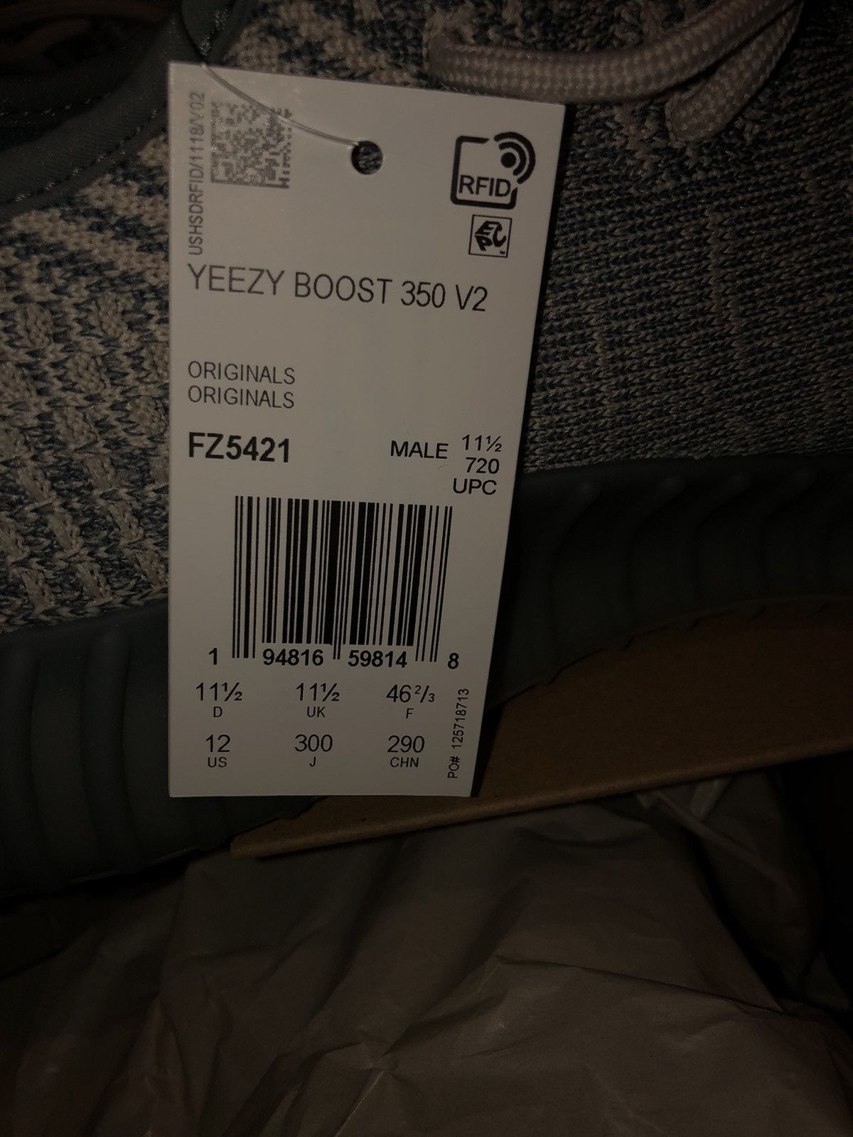 Adidas Yeezy Boost 350 V2 Israfil Size US 12 / EU 45 - 10 Thumbnail