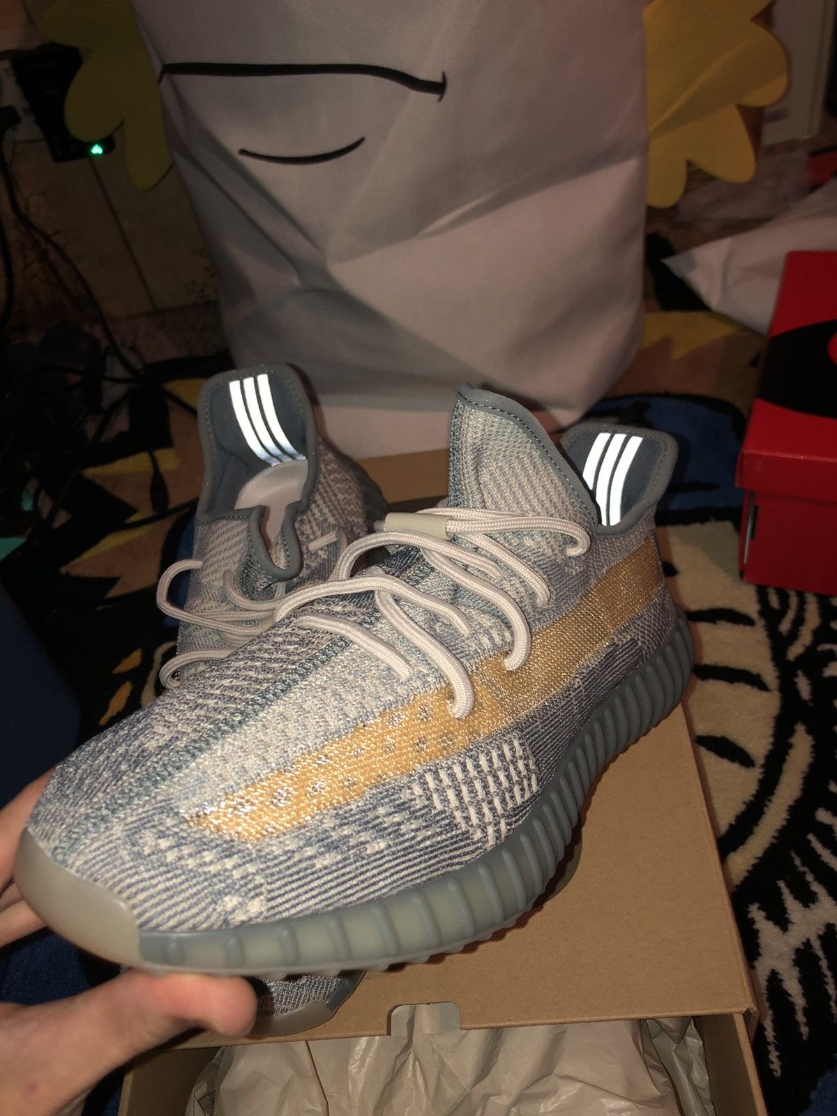 Adidas Yeezy Boost 350 V2 Israfil Size US 12 / EU 45 - 6 Thumbnail