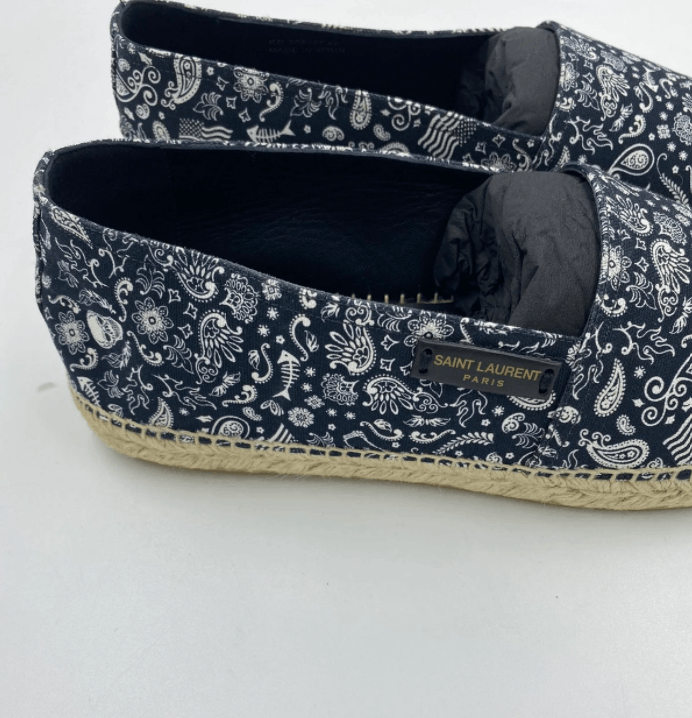 Saint Laurent Paris Saint Laurent Patterned Logo Espadrilles Size US 8 / EU 41 - 5 Thumbnail