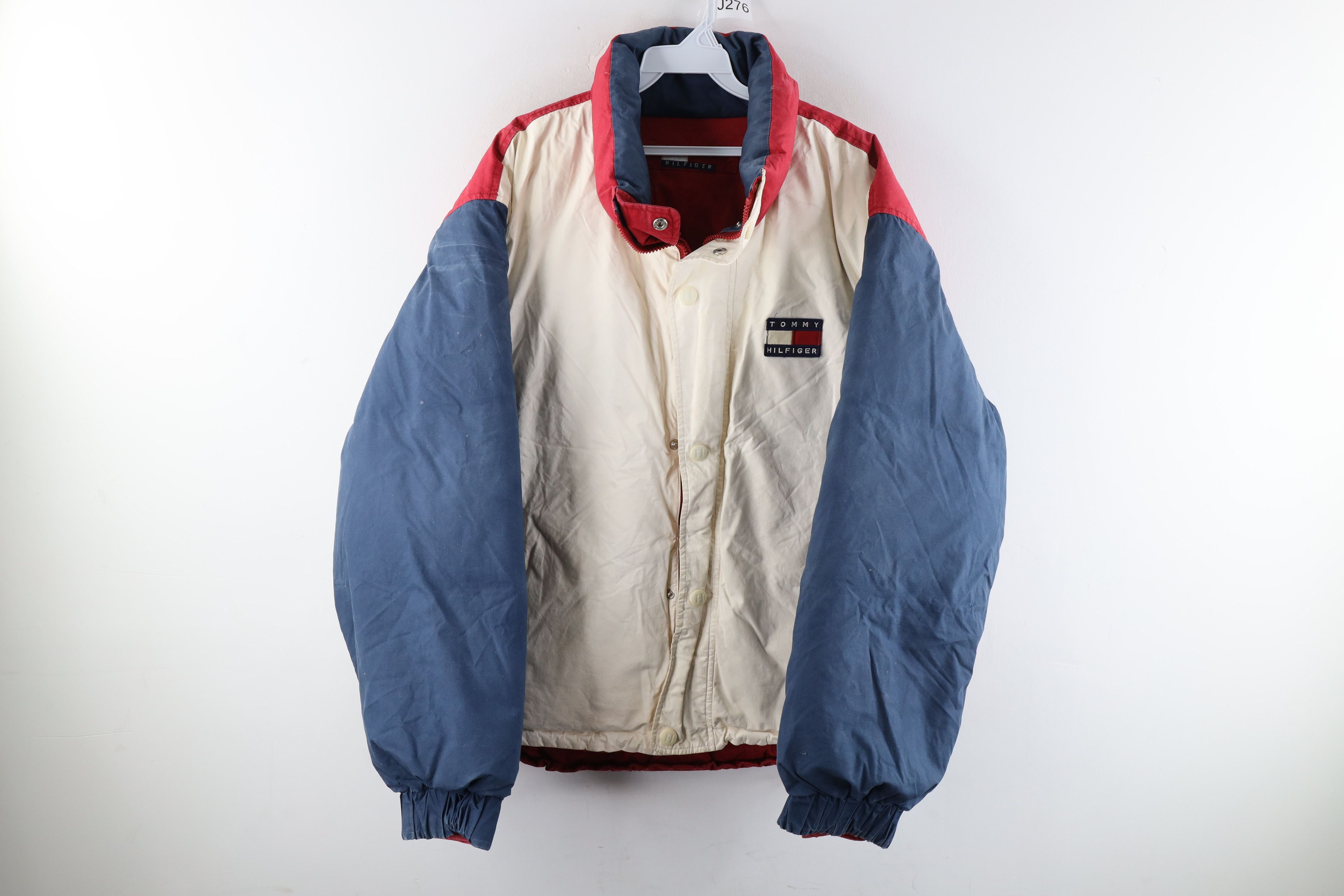 Vintage Vintage 90s Tommy Hilfiger Reversible Puffer Jacket | Grailed