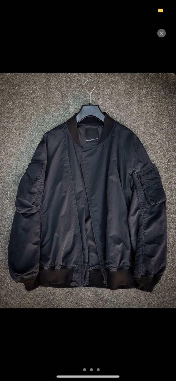 Japanese Brand LAD MUSICIAN BLACK ASYMMETRICAL CARGO BOMBER Size US M / EU 48-50 / 2 - 1 Thumbnail