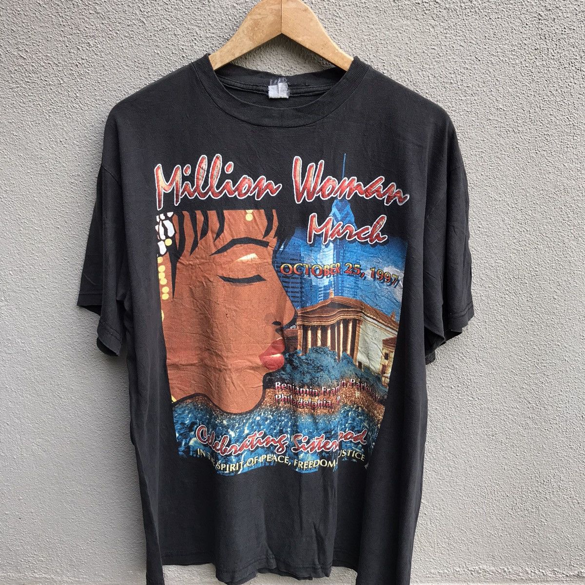 Rap Tees Vintage 90s MILLION WOMAN MARCH rap tee design Size US XL / EU 56 / 4 - 2 Thumbnail