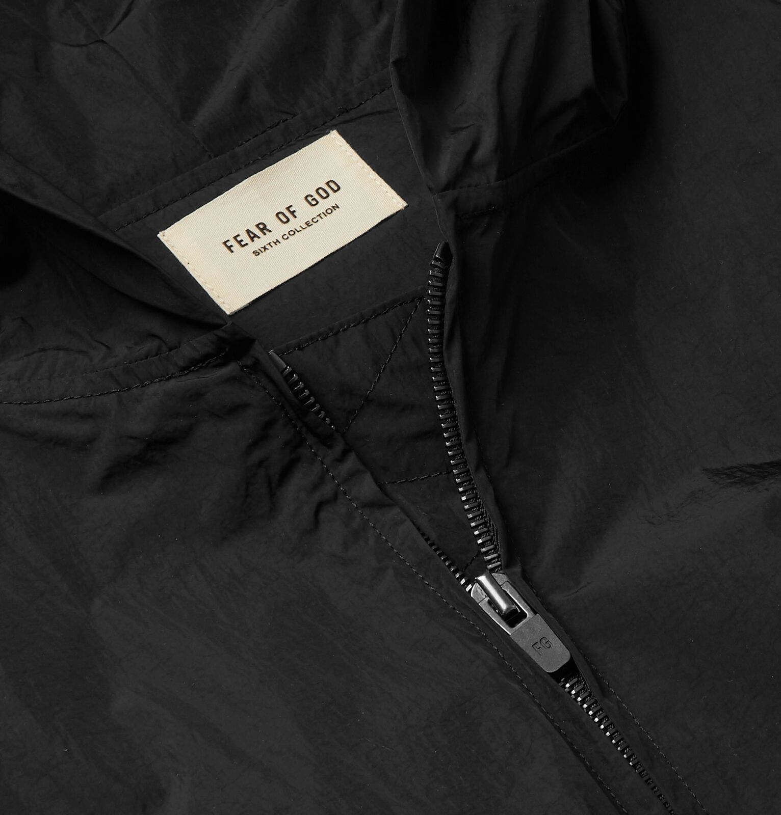 Fear of God Nylon Hooded Rain Jacket Sixth Collection | Grailed