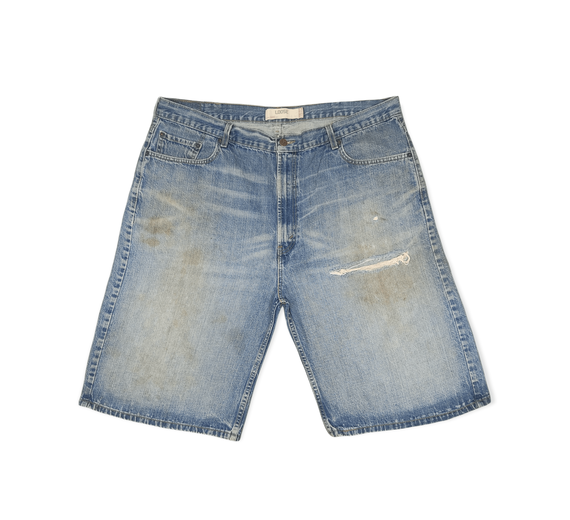 Vintage Y2K Levis 569 Blue Light Wash Short Pants Jeans