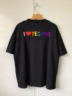 i love techno balenciaga t shirt