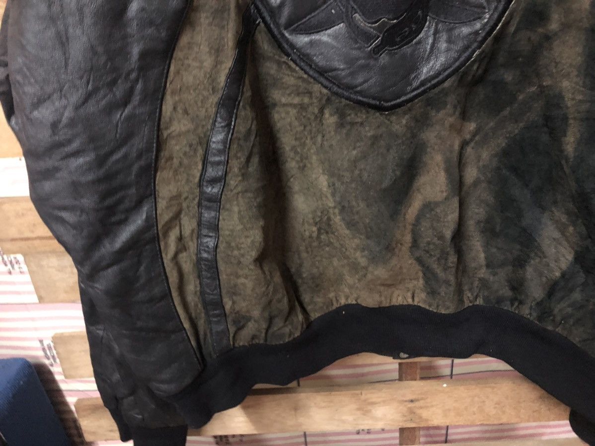 Jeff Hamilton × NFL Vintage Jeff Hamilton X Raiders Sun Faded Leather Jacket Size US XL / EU 56 / 4 - 8 Thumbnail