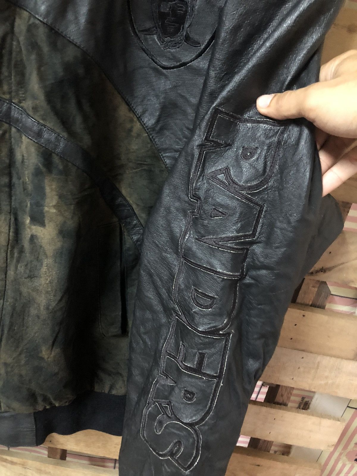 Jeff Hamilton × NFL Vintage Jeff Hamilton X Raiders Sun Faded Leather Jacket Size US XL / EU 56 / 4 - 10 Thumbnail
