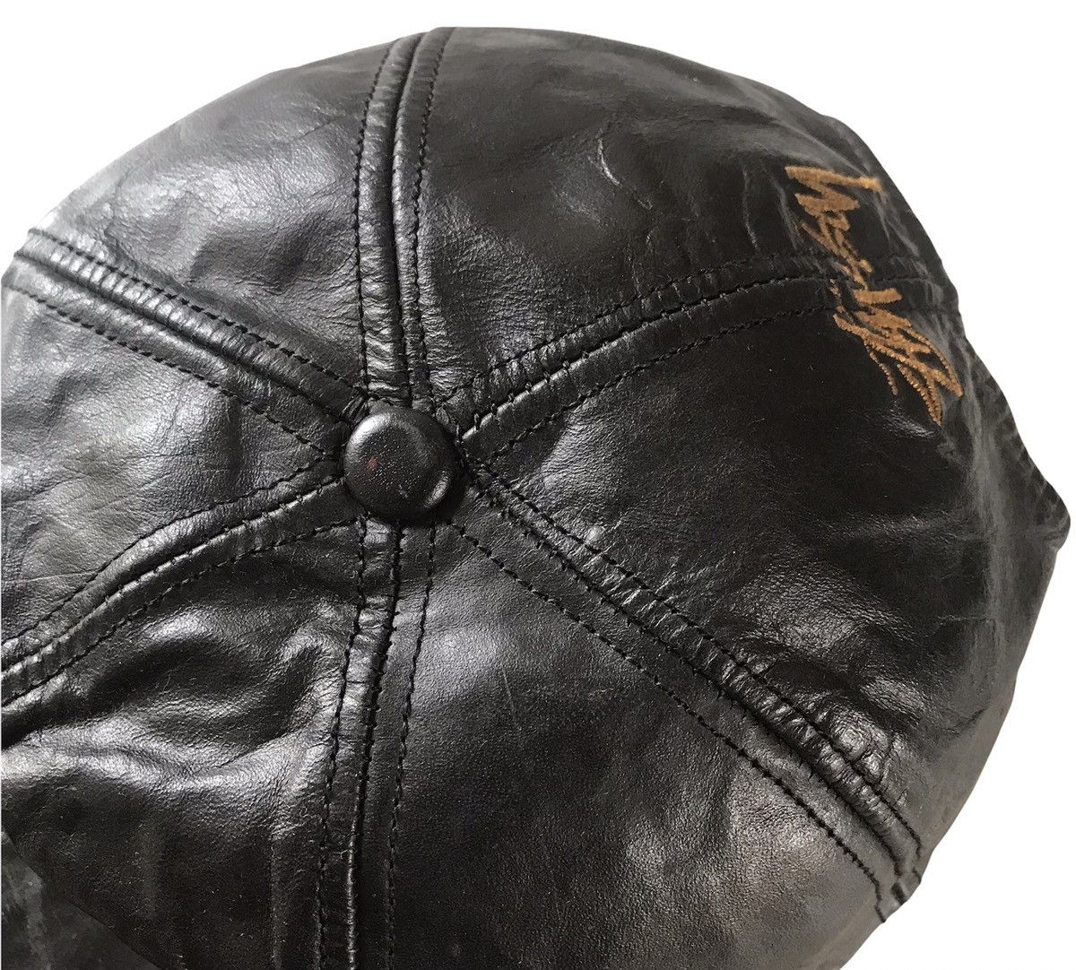 Stussy OG 90’s Stussy Tribe Leather Cap Made in USA Size ONE SIZE - 3 Thumbnail