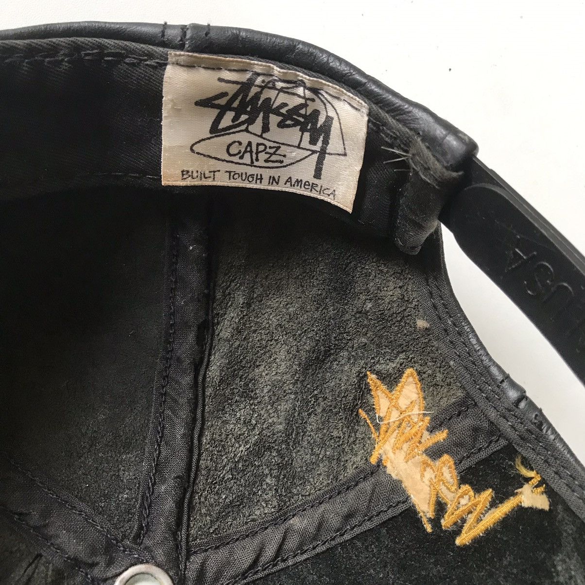 Stussy OG 90’s Stussy Tribe Leather Cap Made in USA Size ONE SIZE - 7 Thumbnail