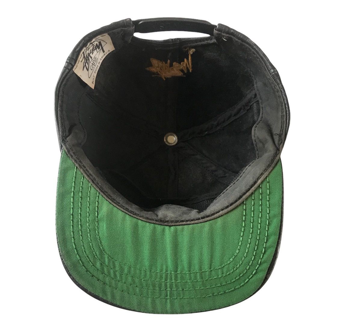Stussy OG 90’s Stussy Tribe Leather Cap Made in USA Size ONE SIZE - 2 Thumbnail