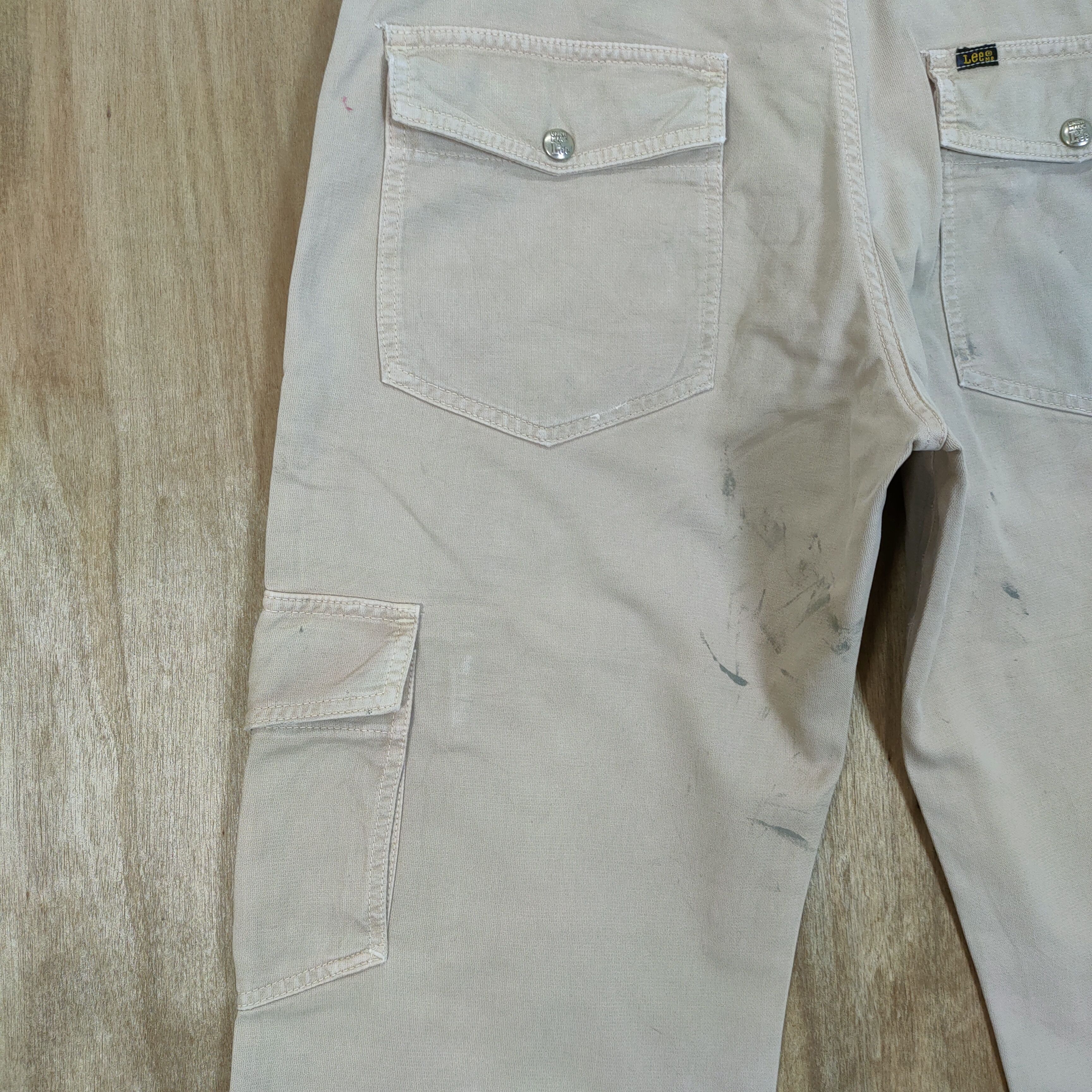Lee × Vintage LEE FADED STAIN CARGO PANTS Size US 34 / EU 50 - 15 Thumbnail