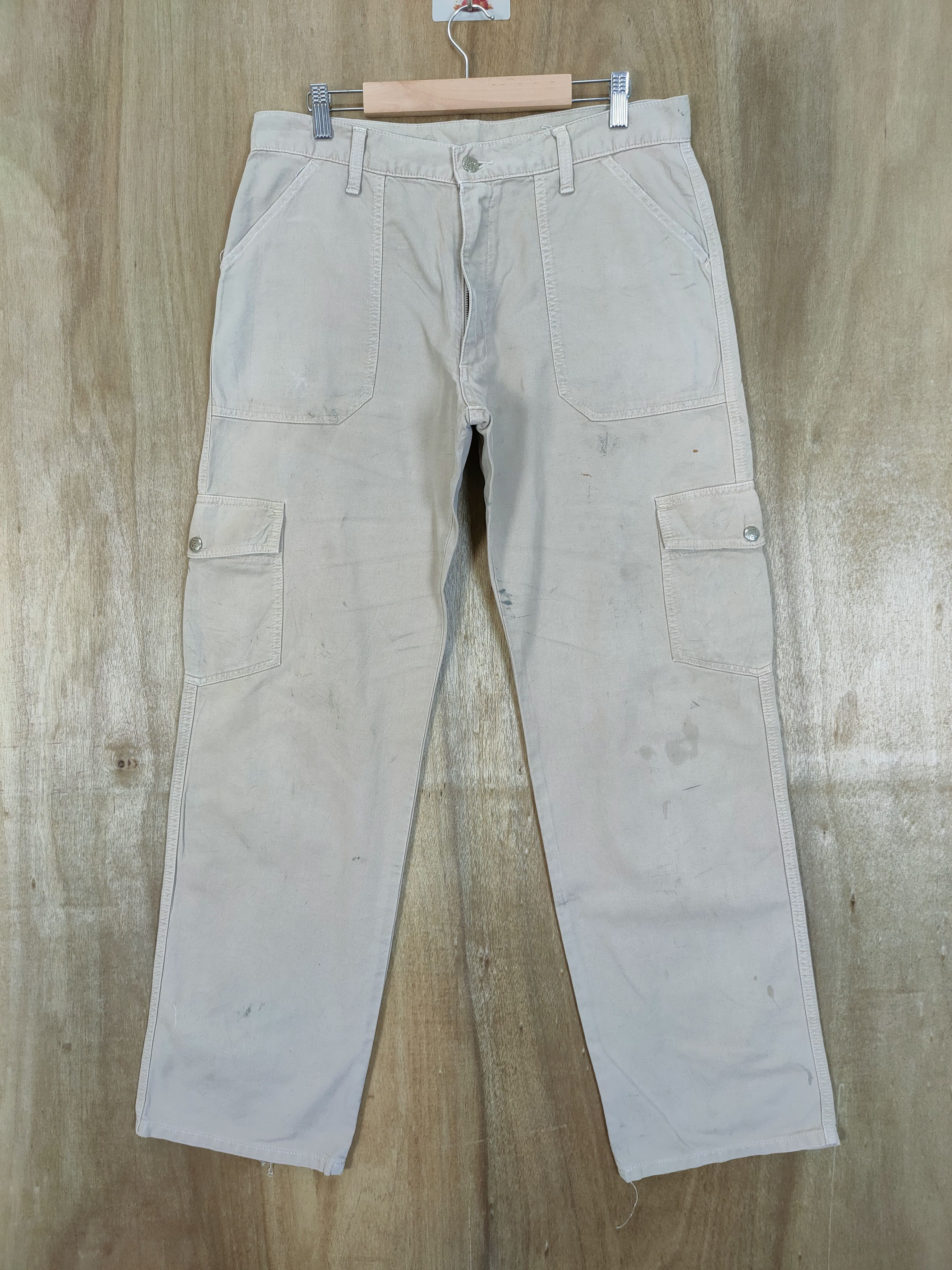 Lee × Vintage LEE FADED STAIN CARGO PANTS Size US 34 / EU 50 - 1 Thumbnail