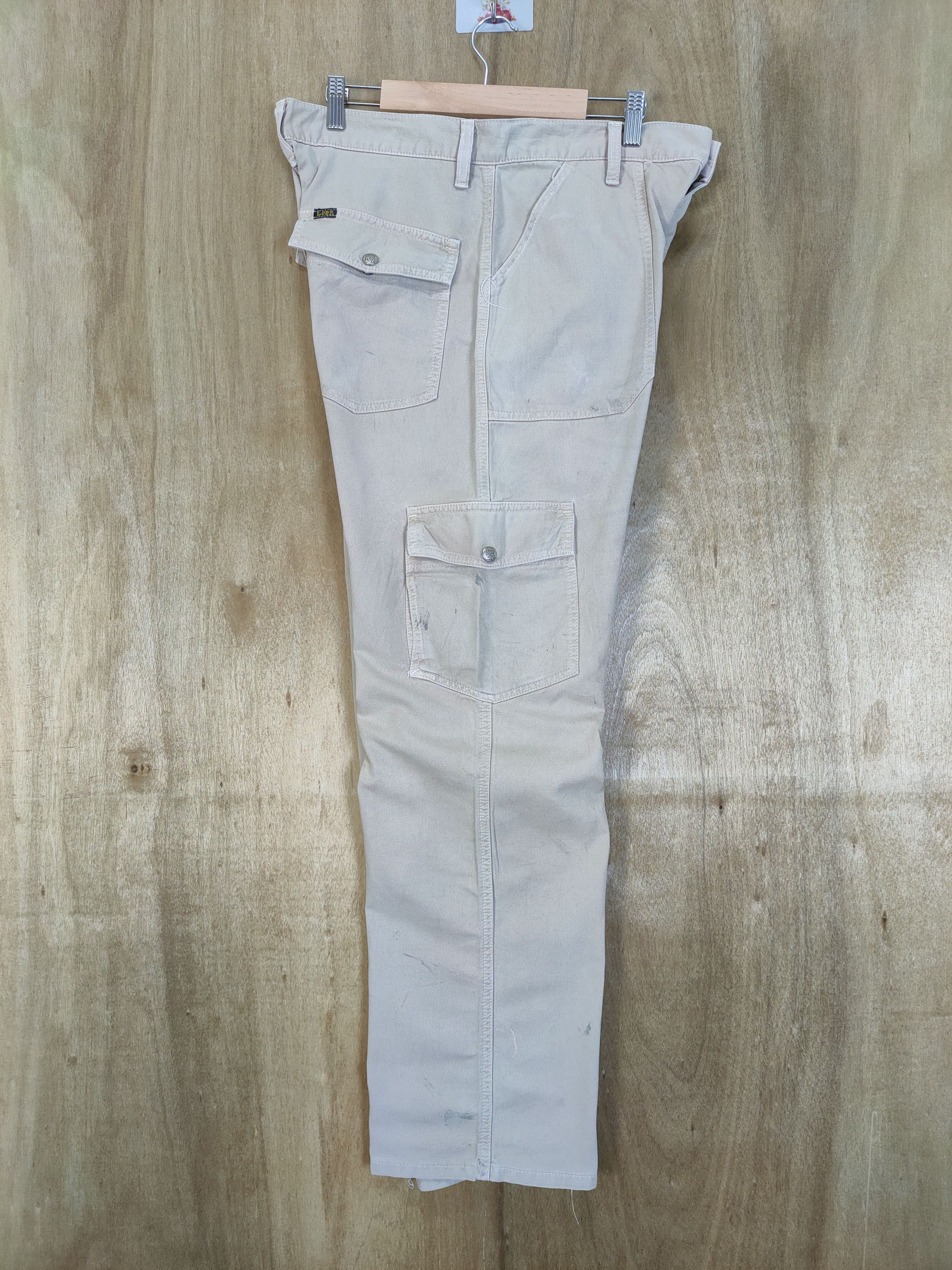Lee × Vintage LEE FADED STAIN CARGO PANTS Size US 34 / EU 50 - 8 Thumbnail
