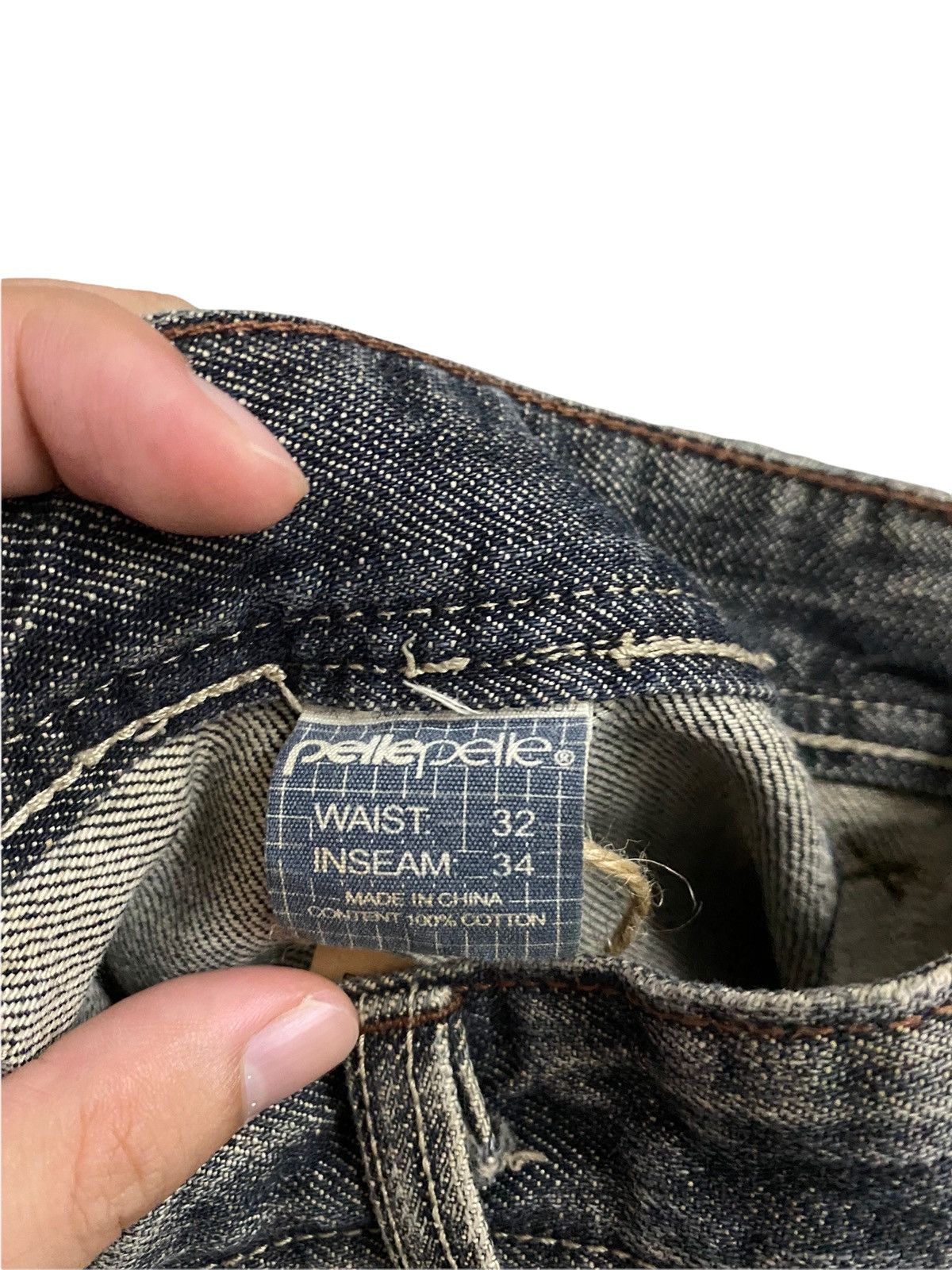 Pelle Pelle Pelle Pelle Patchwork Distressed Denim Baggy Jeans Size US 32 / EU 48 - 7 Thumbnail