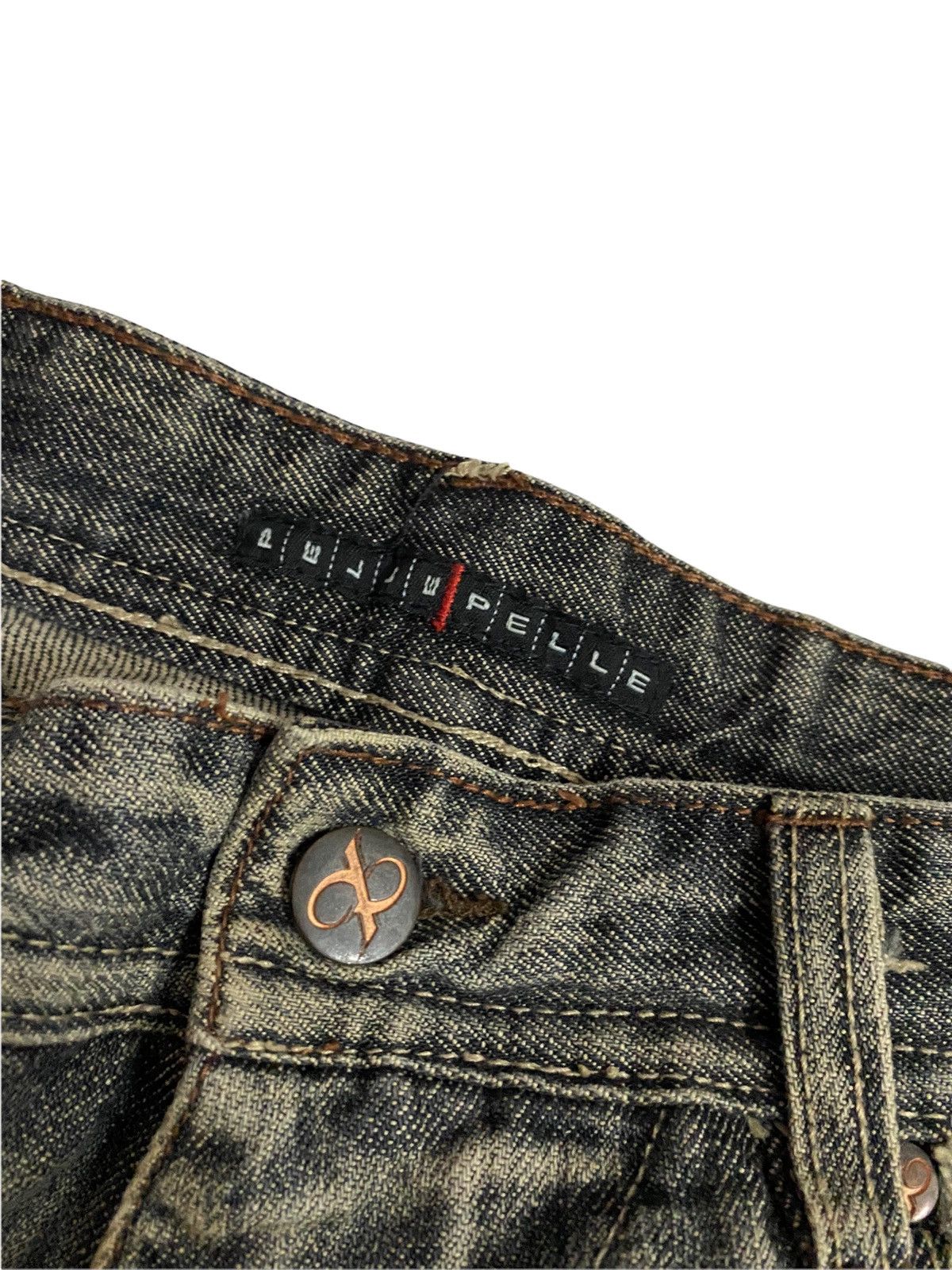 Pelle Pelle Pelle Pelle Patchwork Distressed Denim Baggy Jeans Size US 32 / EU 48 - 9 Thumbnail