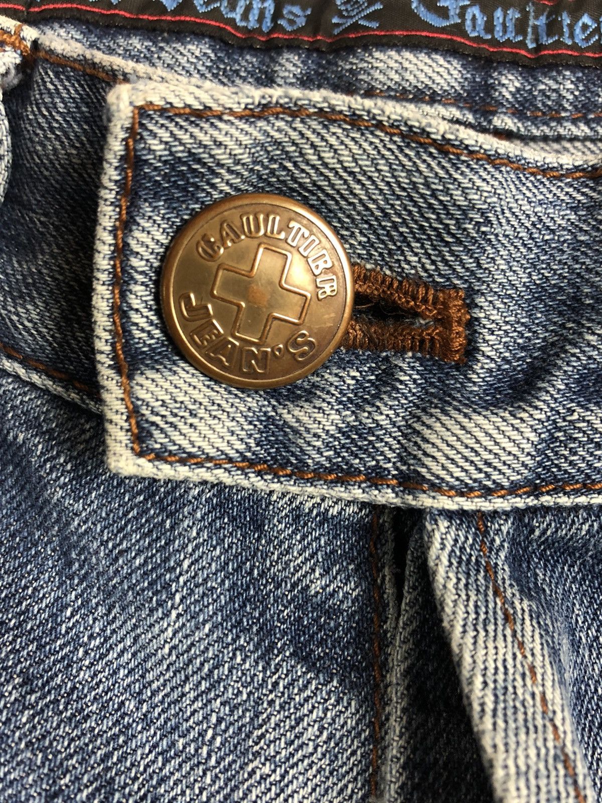 Jean Paul Gaultier Vintage Jean Paul Gaultier Jeans Side Tape Logo Size US 28 / EU 44 - 13 Thumbnail