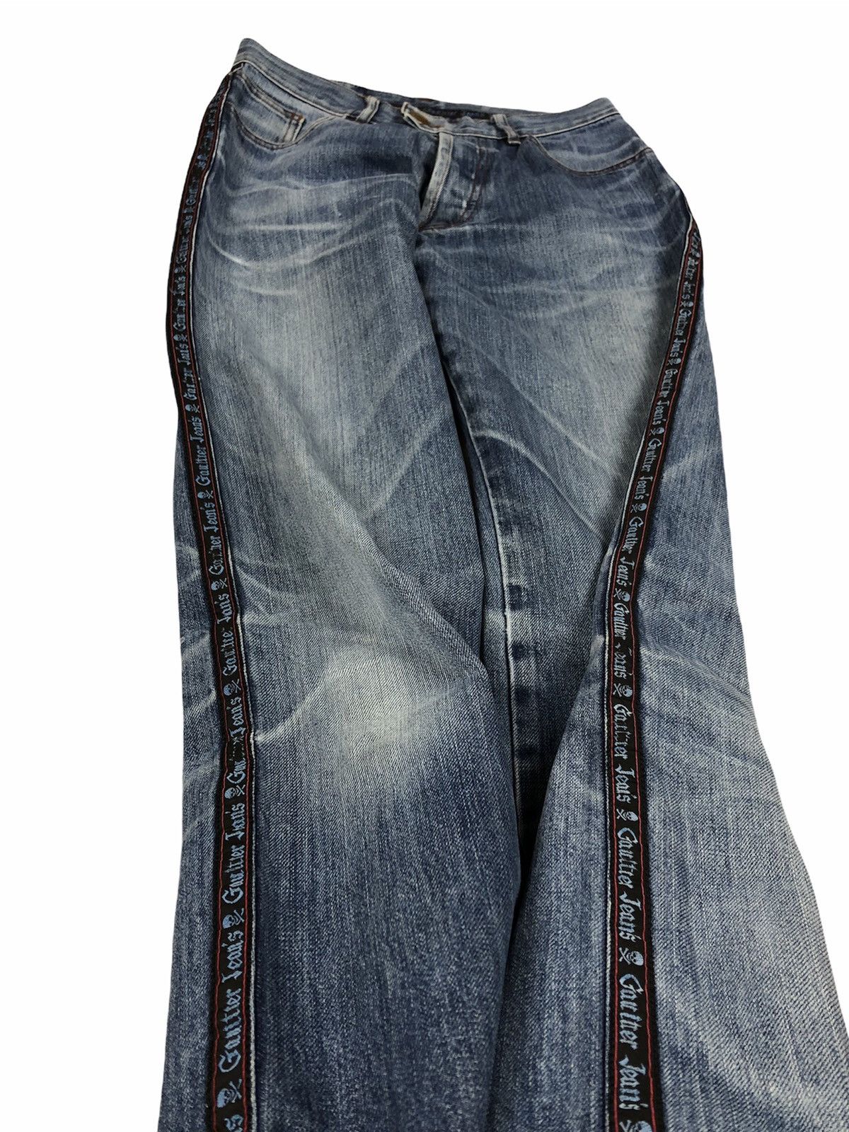 Jean Paul Gaultier Vintage Jean Paul Gaultier Jeans Side Tape Logo Size US 28 / EU 44 - 9 Thumbnail