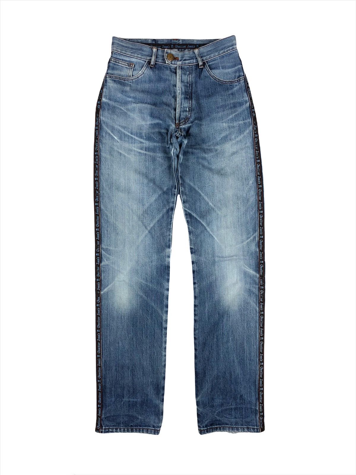 Jean Paul Gaultier Vintage Jean Paul Gaultier Jeans Side Tape Logo Size US 28 / EU 44 - 1 Thumbnail