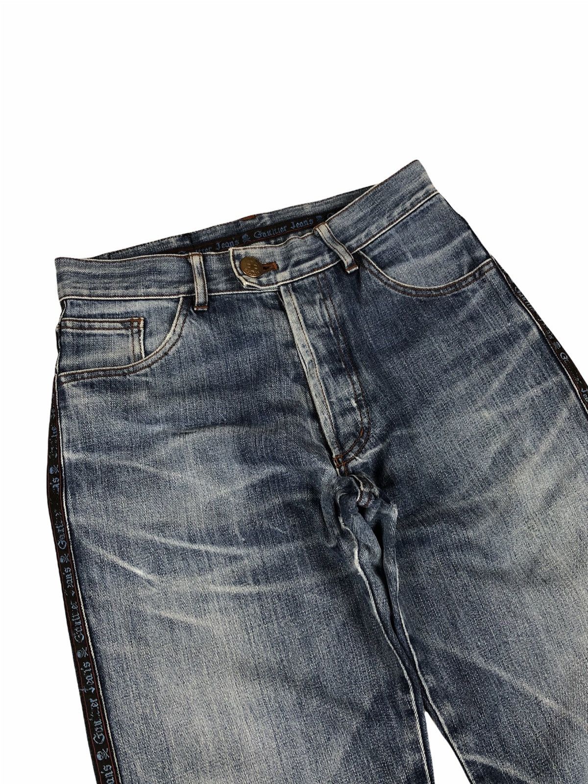 Jean Paul Gaultier Vintage Jean Paul Gaultier Jeans Side Tape Logo Size US 28 / EU 44 - 4 Thumbnail