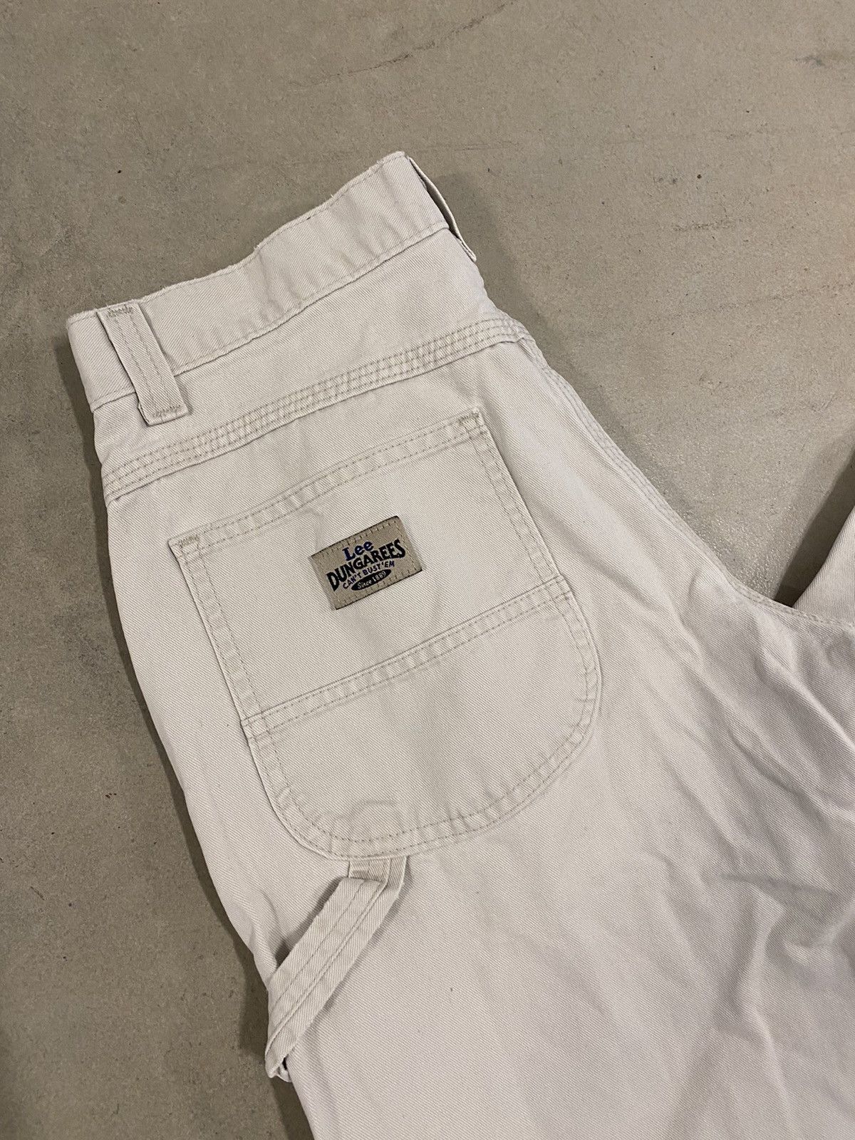 Lee × Vintage Vintage Y2K Lee white dungaree pants Size US 28 / EU 44 - 4 Thumbnail