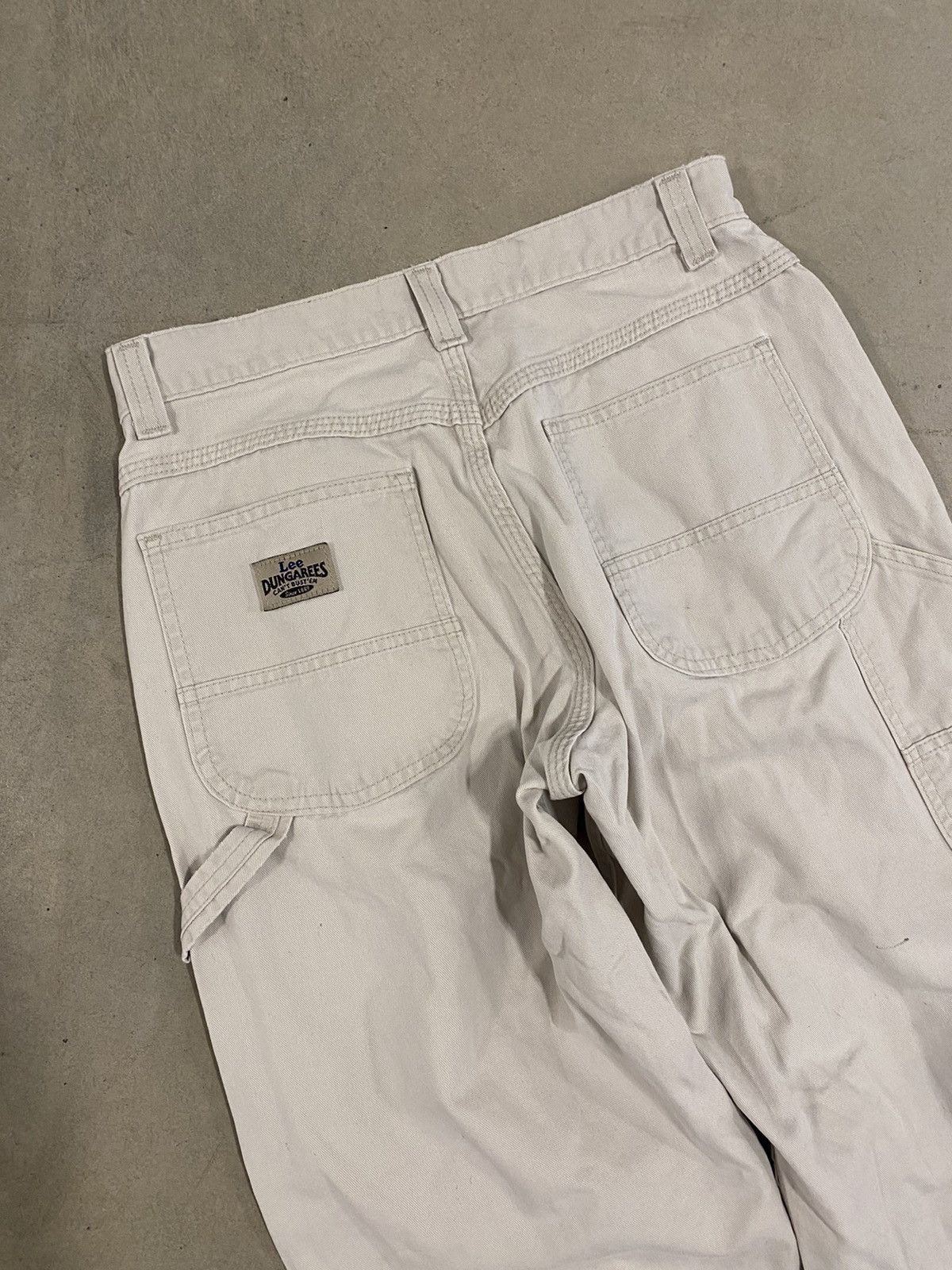 Lee × Vintage Vintage Y2K Lee white dungaree pants Size US 28 / EU 44 - 5 Thumbnail
