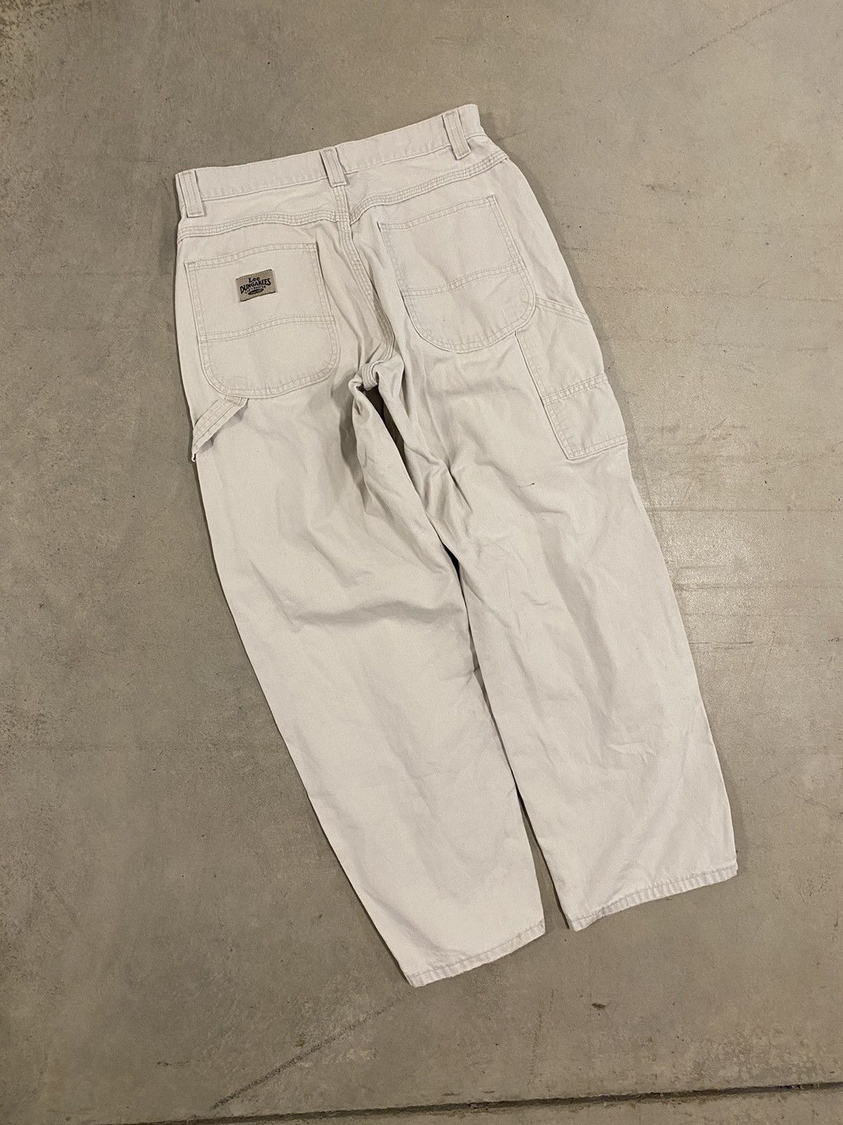 Lee × Vintage Vintage Y2K Lee white dungaree pants Size US 28 / EU 44 - 3 Thumbnail