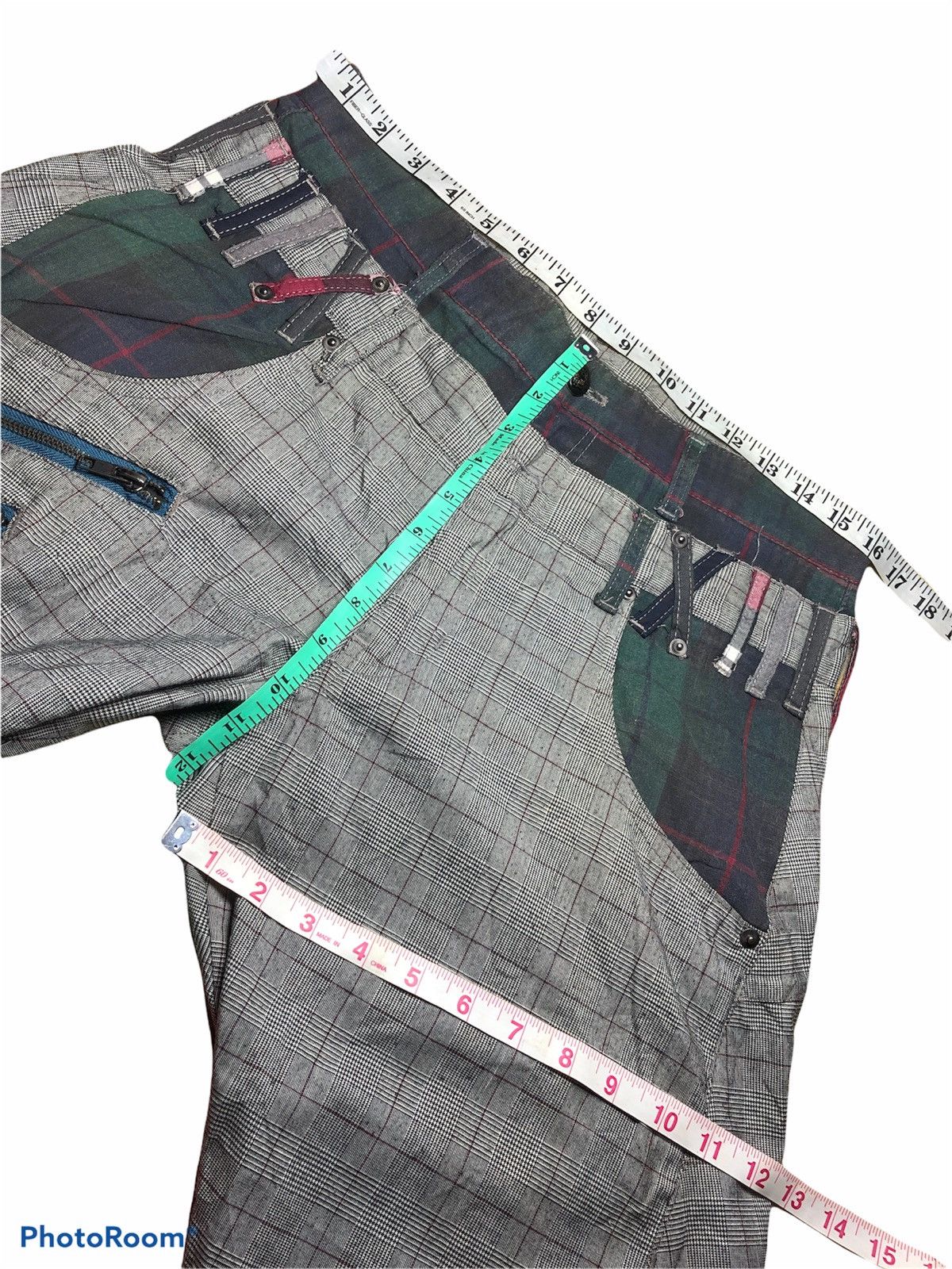 Japanese Brand DOUBLE WAIS UP START PLAID PANTS Size US 32 / EU 48 - 7 Thumbnail