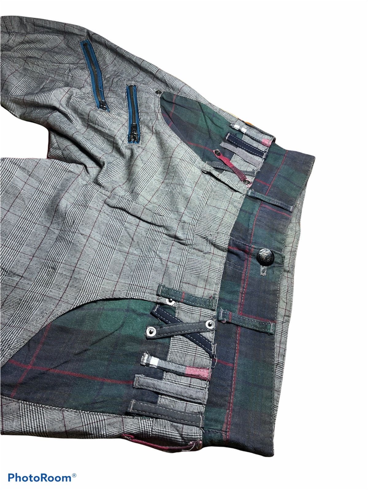 Japanese Brand DOUBLE WAIS UP START PLAID PANTS Size US 32 / EU 48 - 5 Thumbnail