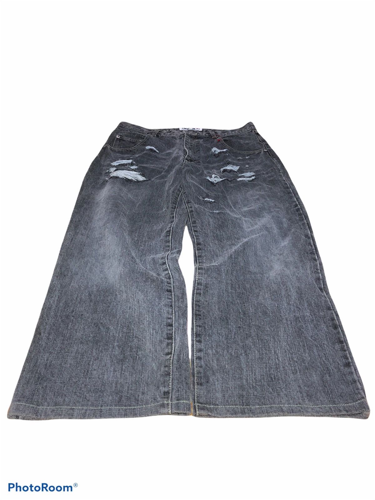Hypebeast WIDE LEG⚡️⚡️DIABLO JAPAN DISTRESSED DENIM Size US 32 / EU 48 - 2 Thumbnail