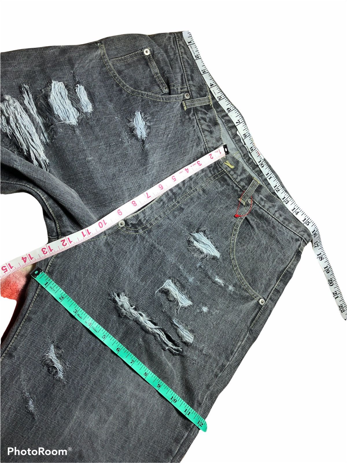 Hypebeast WIDE LEG⚡️⚡️DIABLO JAPAN DISTRESSED DENIM Size US 32 / EU 48 - 7 Thumbnail