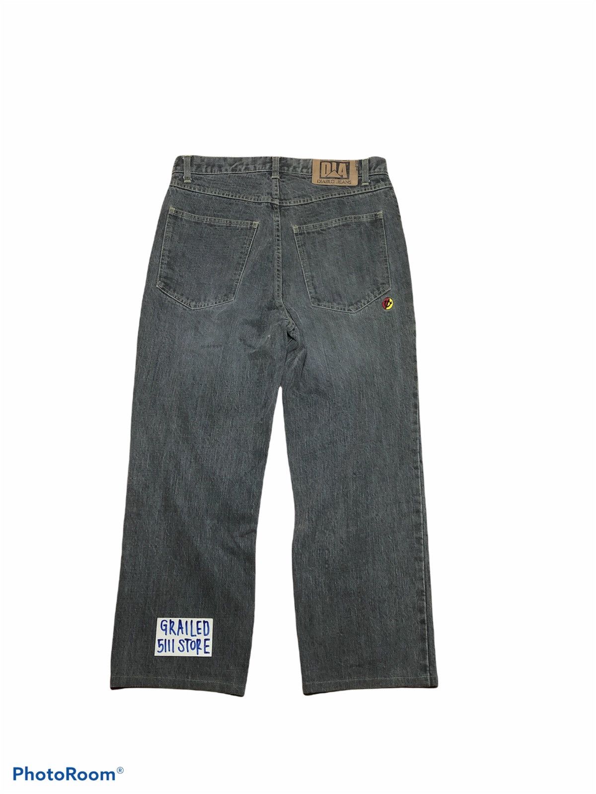 Hypebeast WIDE LEG⚡️⚡️DIABLO JAPAN DISTRESSED DENIM Size US 32 / EU 48 - 3 Thumbnail