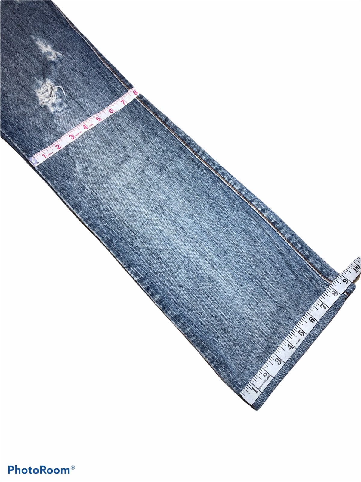 Japanese Brand FLARED⚡️⚡️TAKAIQ DISTRESSED DENIM Size US 31 - 7 Thumbnail