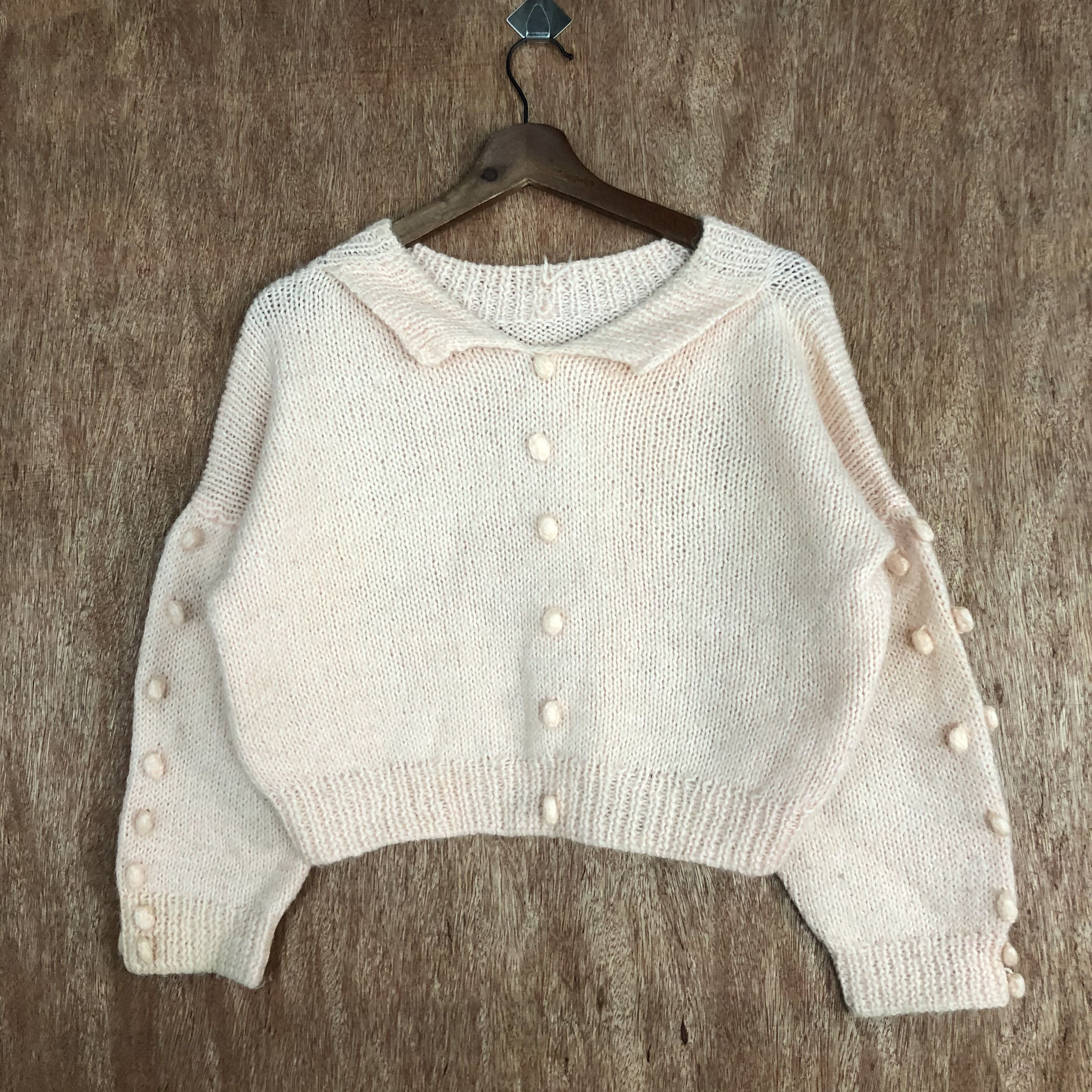 Vintage Japan Ese Brand crop top art Knitwear #c472 Size M / US 6-8 / IT 42-44 - 3 Thumbnail