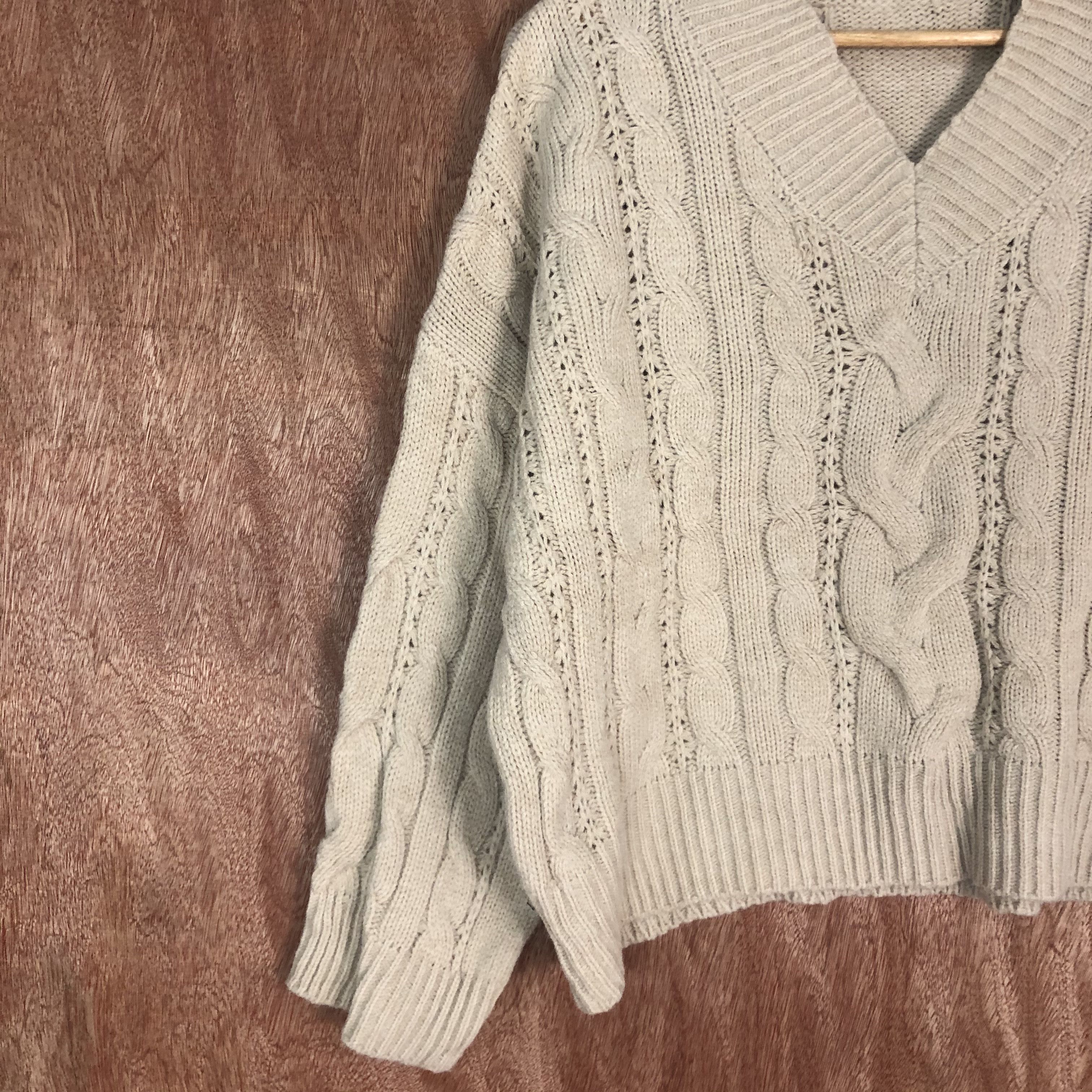 Homespun Knitwear Japan Brown Shag Shaggy cable Knitwear #c461 Size M / US 6-8 / IT 42-44 - 7 Thumbnail