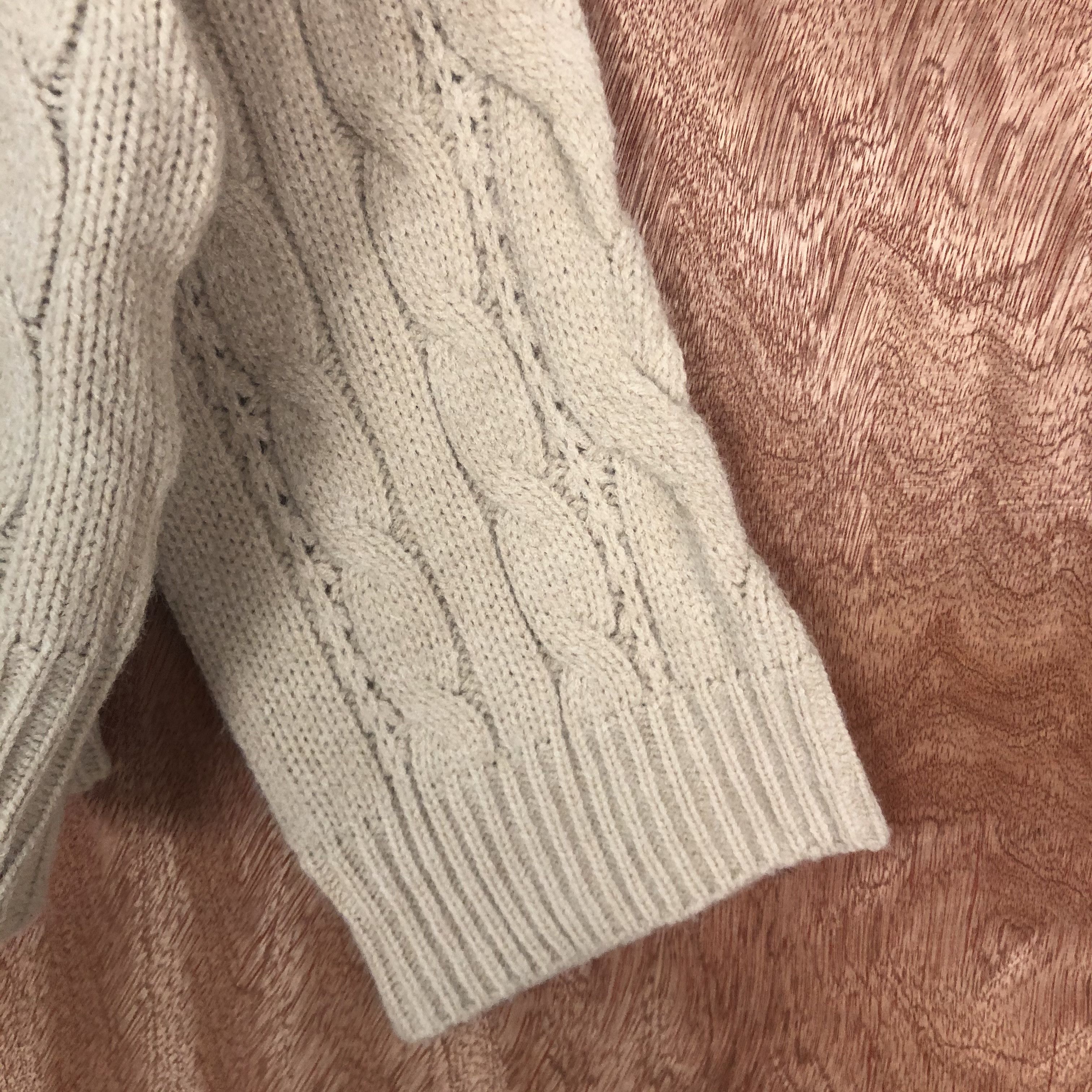 Homespun Knitwear Japan Brown Shag Shaggy cable Knitwear #c461 Size M / US 6-8 / IT 42-44 - 4 Thumbnail