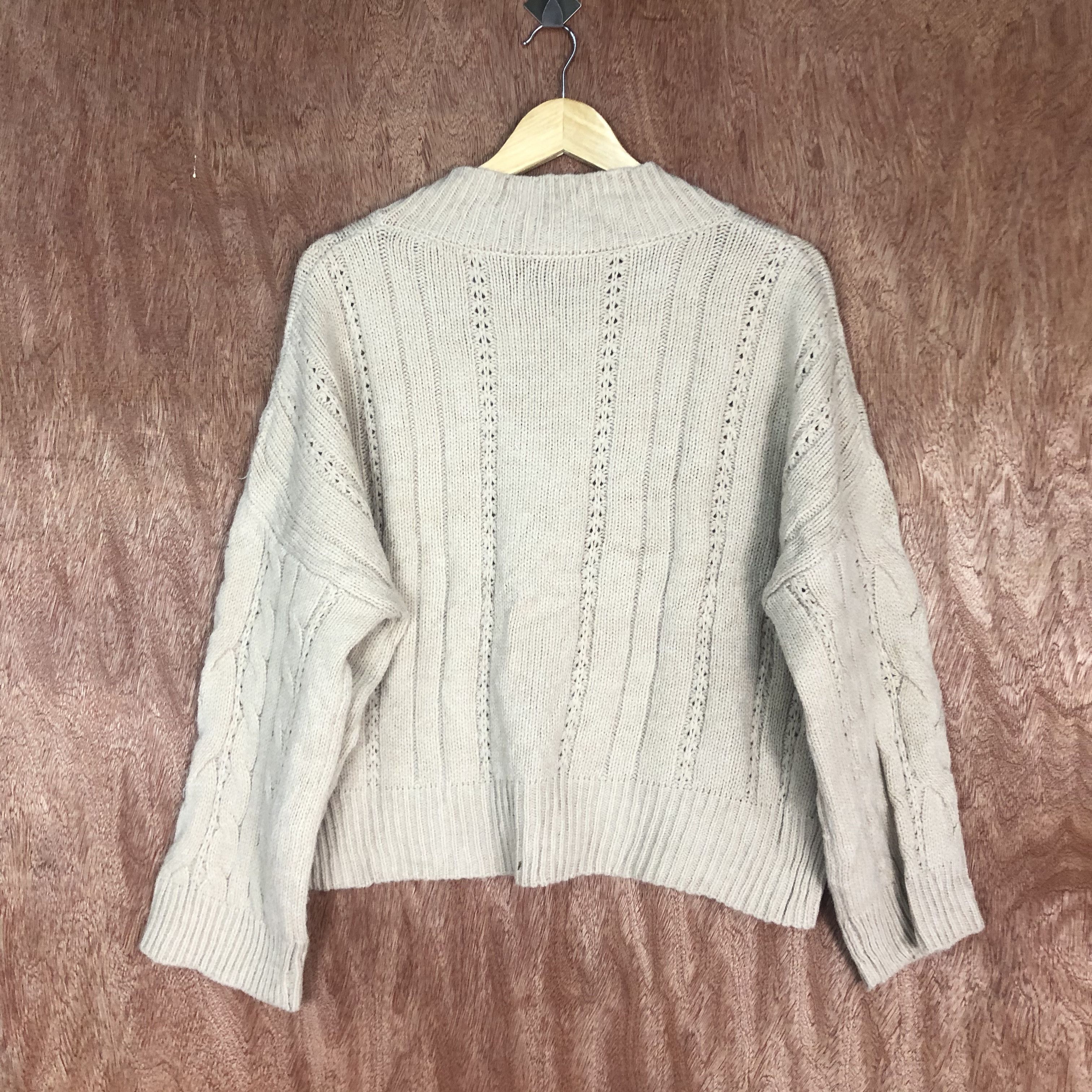 Homespun Knitwear Japan Brown Shag Shaggy cable Knitwear #c461 Size M / US 6-8 / IT 42-44 - 8 Thumbnail