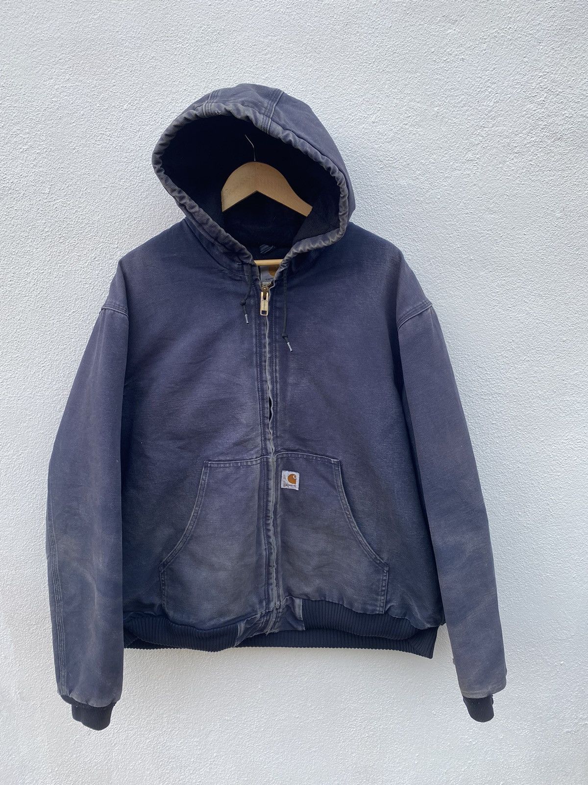 Vintage Carhartt canvas hoodies jacket worker made in usa