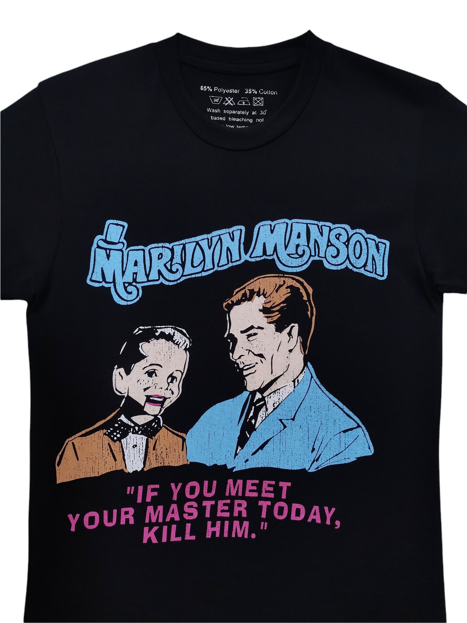 トップス Marilyn Manson if you meet tee fade L RARE Marilyn Manson 'If You Meet Your Master' T-Shirt