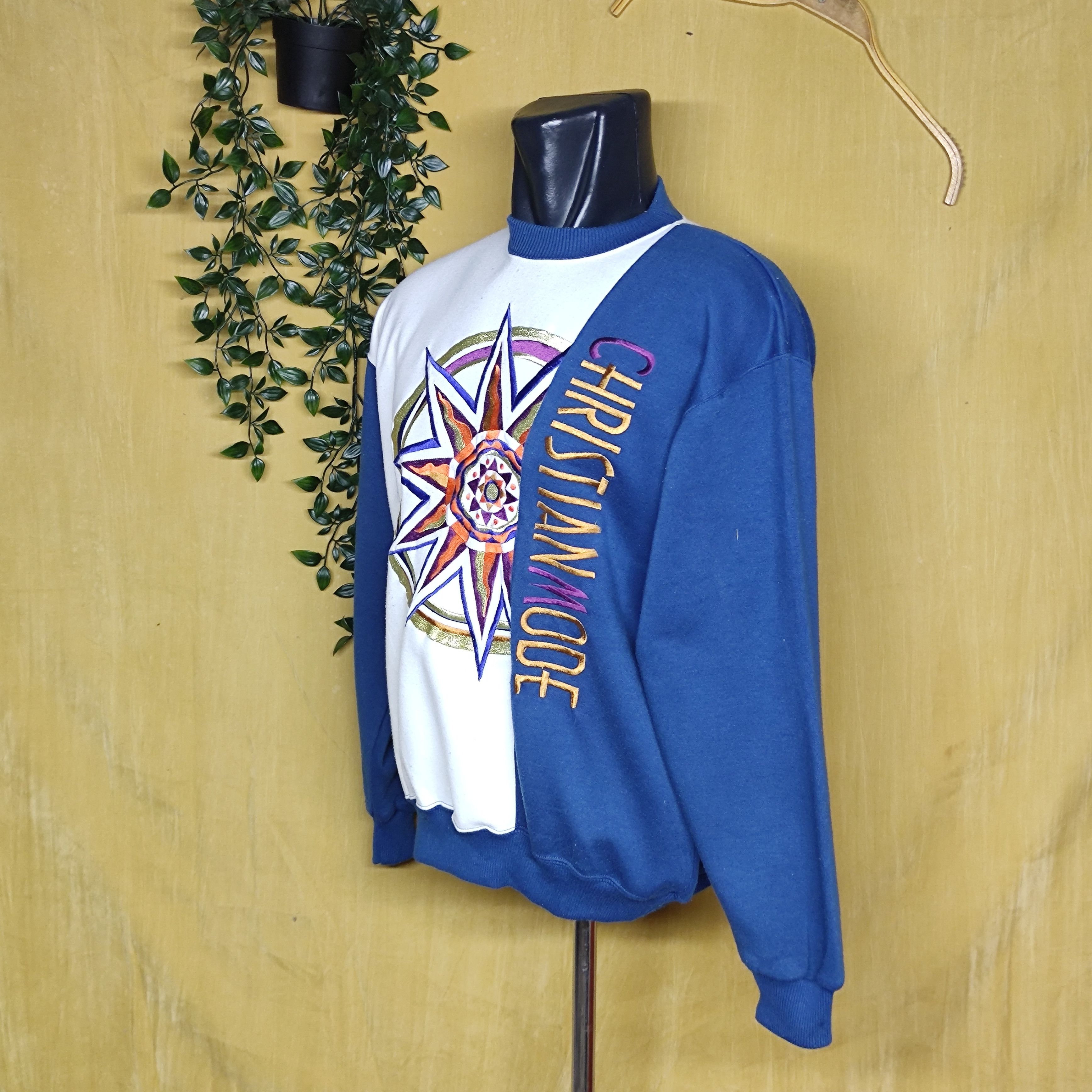 Vintage RARE🔥Vintage Christian Mode Sweatshirt BigLogo Embroidered Size US L / EU 52-54 / 3 - 4 Thumbnail