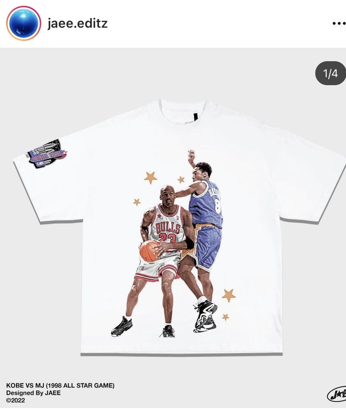 Custom × Streetwear @Jaee.Editz Kobe vs MJ TEE SZ M | Grailed