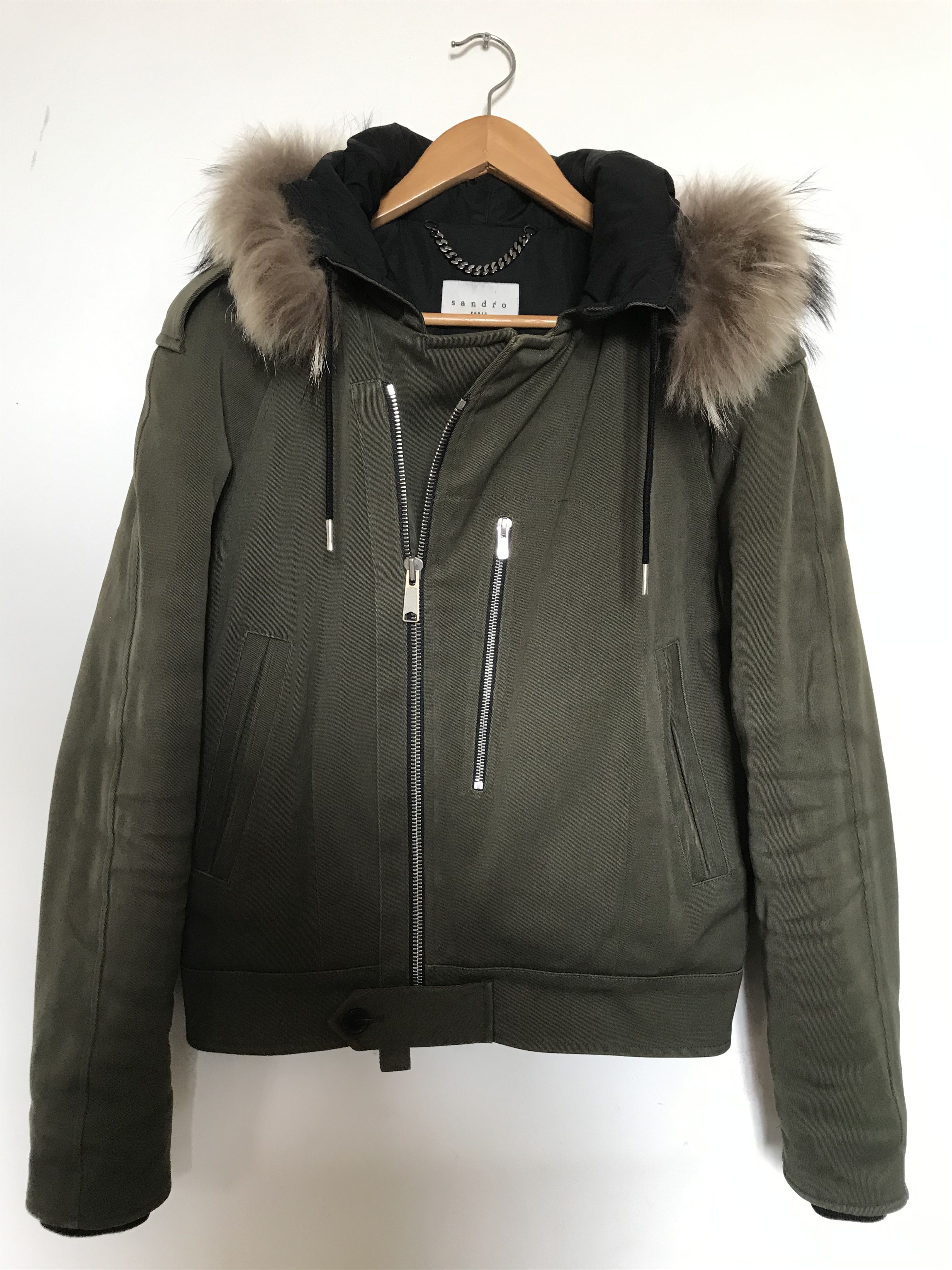 Sandro short Parka kaki size XS
