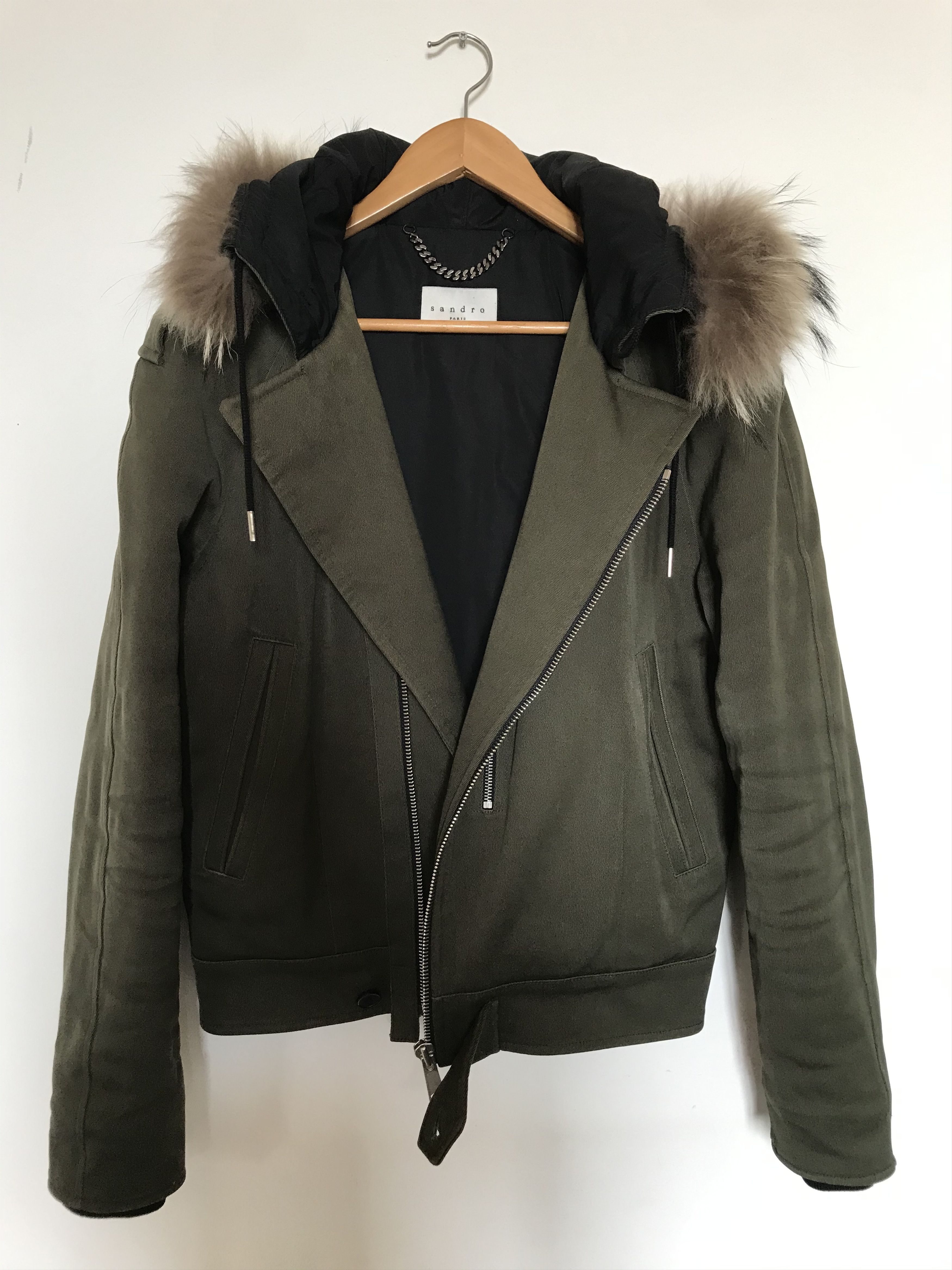 Sandro short Parka kaki size XS